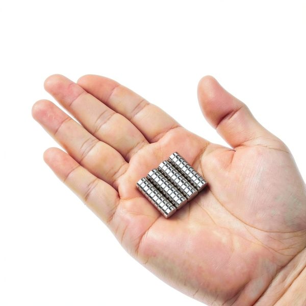 Deryun 8x2.7mm Rare Earth Magnets Nickel Coated Silver-2