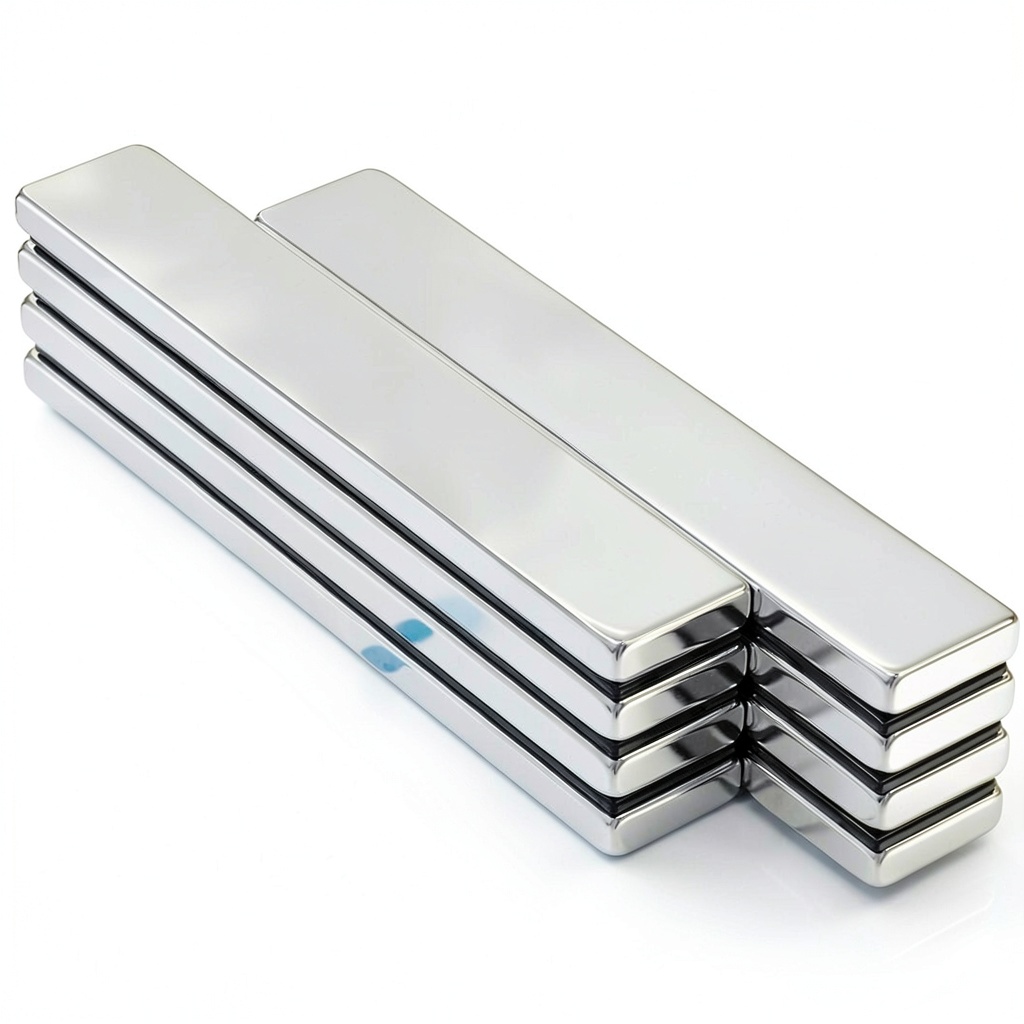 Caturledas neodymium magnets displayed on a metal surface showing size and coating