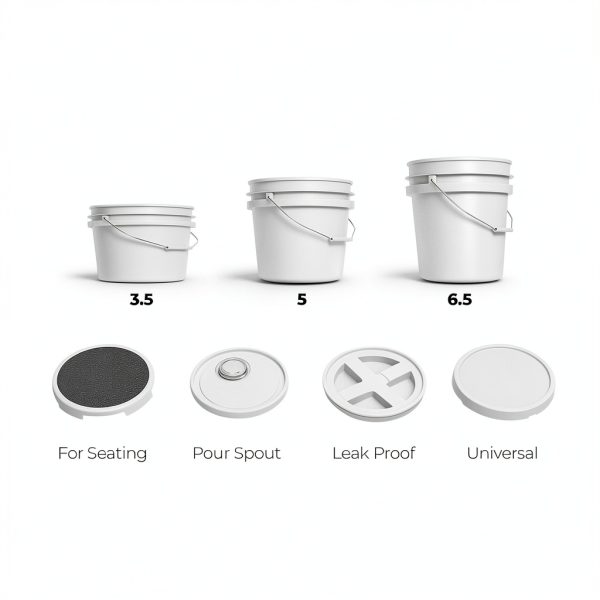 EconoHome 5 Gallon Bucket Heavy-Duty Plastic Storage Pail-7