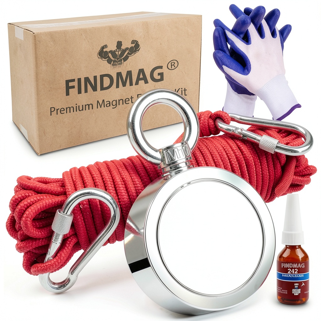 FINDMAG double-sided magnet in use for retrieval