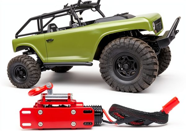 Metal Winch for SCX10 D90 D110 TF2 KM2 LUCKDANO Mini RC Electric Winch-1