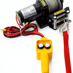 ATV Winch Generic 2000lb 12V 1.0hp Steel Cable Roller Remote Control-0