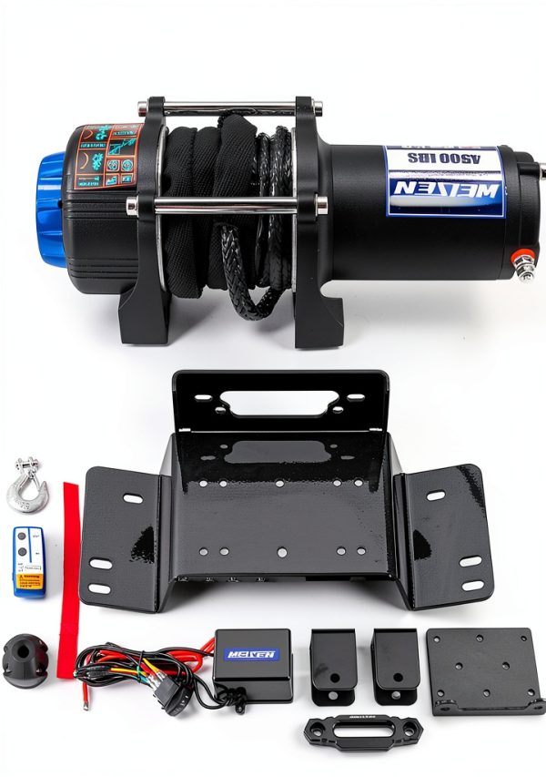 WeiSen 12V winch Kit 4500lb Mount Bracket & Synthetic Line-0