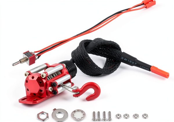 Metal Winch for SCX10 D90 D110 TF2 KM2 LUCKDANO Mini RC Electric Winch-5