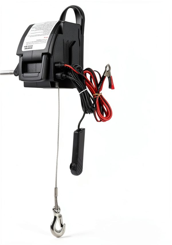 Portable Electric Winch lxrnqcey 12V 300W 5000lb Capacity Black-5