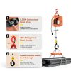 Electric Hoist Winch NTNOEA 110V Portable 1500W 1100lb Capacity Orange-1