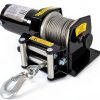 ATV Winch Generic 2000lb 12V 1.0hp Steel Cable Roller Remote Control-3