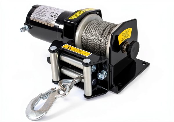 ATV Winch Generic 2000lb 12V 1.0hp Steel Cable Roller Remote Control-3