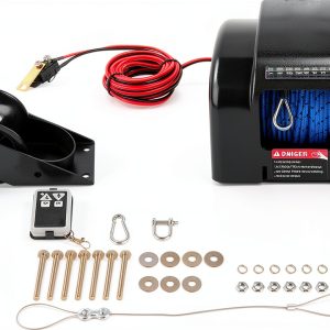Electric Boat Anchor Winch 45lb TFGCSG 12V Windlass Remote 100ft Rope-0