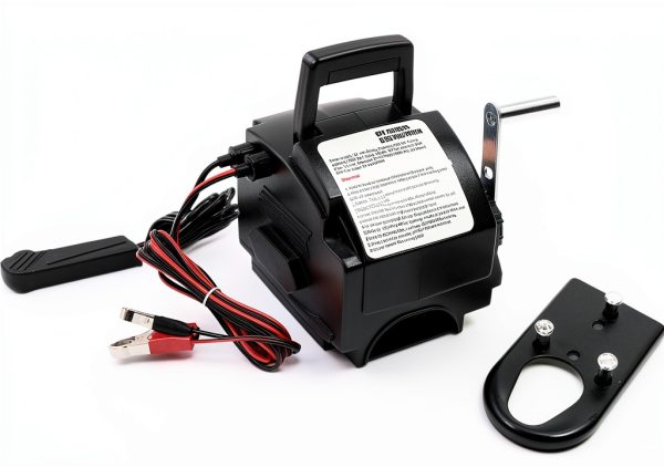 Electric Boat Winch Xlsdlvcnxz 6000lb 12V 300W Portable Steel Winch-0