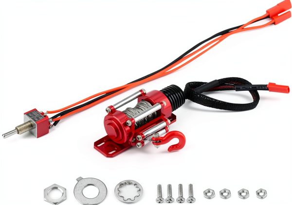 Metal Winch for SCX10 D90 D110 TF2 KM2 LUCKDANO Mini RC Electric Winch-4