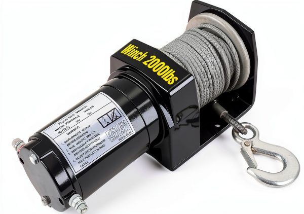 ATV Winch Generic 2000lb 12V 1.0hp Steel Cable Roller Remote Control-4