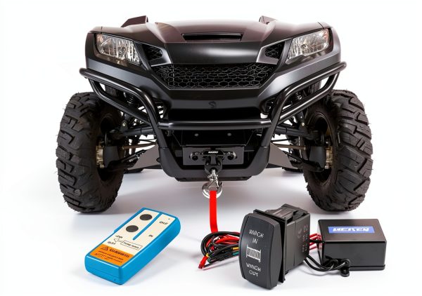 WeiSen 12V winch Kit 4500lb Mount Bracket & Synthetic Line-1