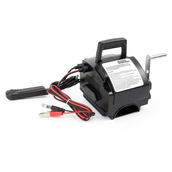 Electric Boat Winch Xlsdlvcnxz 6000lb 12V 300W Portable Steel Winch-1