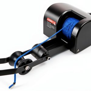 Electric Boat Anchor Winch 35lb 12V Remote 100ft Rope Black-0