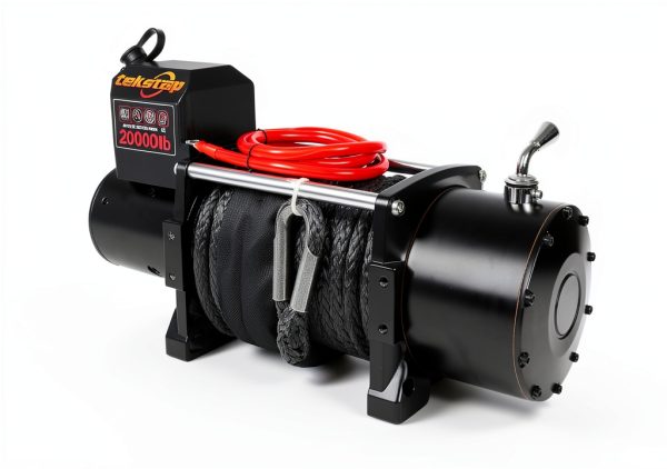 20000LB Electric Winch Tekstap 12V IP68 Waterproof 0.47in x85ft Rope-2