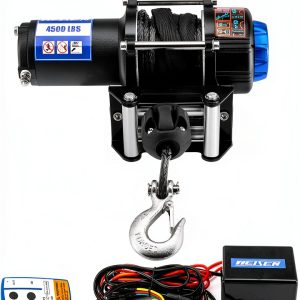 WeiSen 4500lb 12V ATV UTV Electric Winch Kit with Synthetic Line-0