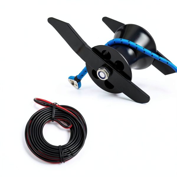 Electric Boat Anchor Winch CUBELLIN 35lb with Remote and 100ft Rope-4