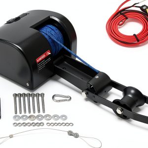 Electric Boat Anchor Winch CUBELLIN 35lb with Remote and 100ft Rope-0